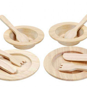 Plan toys tableware set made of wood